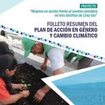 Folleto resumen del Plan de acción en género y cambio climático
