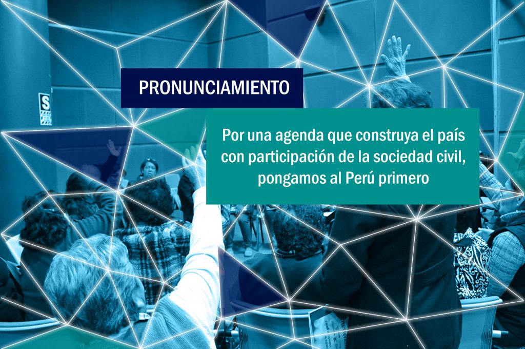 FOVIDA OPINA | Pronunciamiento: Por una agenda que construya el país con participación de la sociedad civil, pongamos al Perú primero