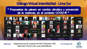 Lideresas de Lima Sur impulsan propuestas para combatir el cambio climático y la violencia de género en el contexto COVID-19