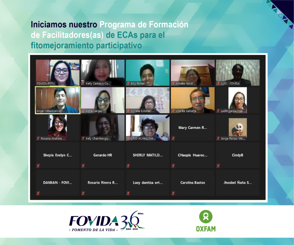 FOVIDA inicia la fase I de su Programa para la “Formación de Facilitadores de Escuelas de Campo-ECAs para el Fitomejoramiento Participativo”, que beneficiará a comunidades de las provincias de Jauja (Región Junín), Acobamba y Tayacaja (Región Huancavelica)