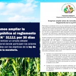 Exigimos ampliar plazo de consulta pública sobre el Reglamento de la Ley N°311111