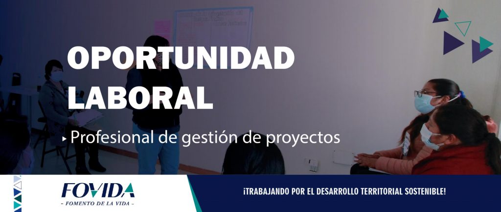 CONVOCATORIA| Profesional de gestión de proyectos