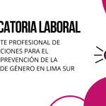 CONVOCATORIA| Practicante profesional de comunicaciones Proyecto prevención de la violencia de género en Lima Sur