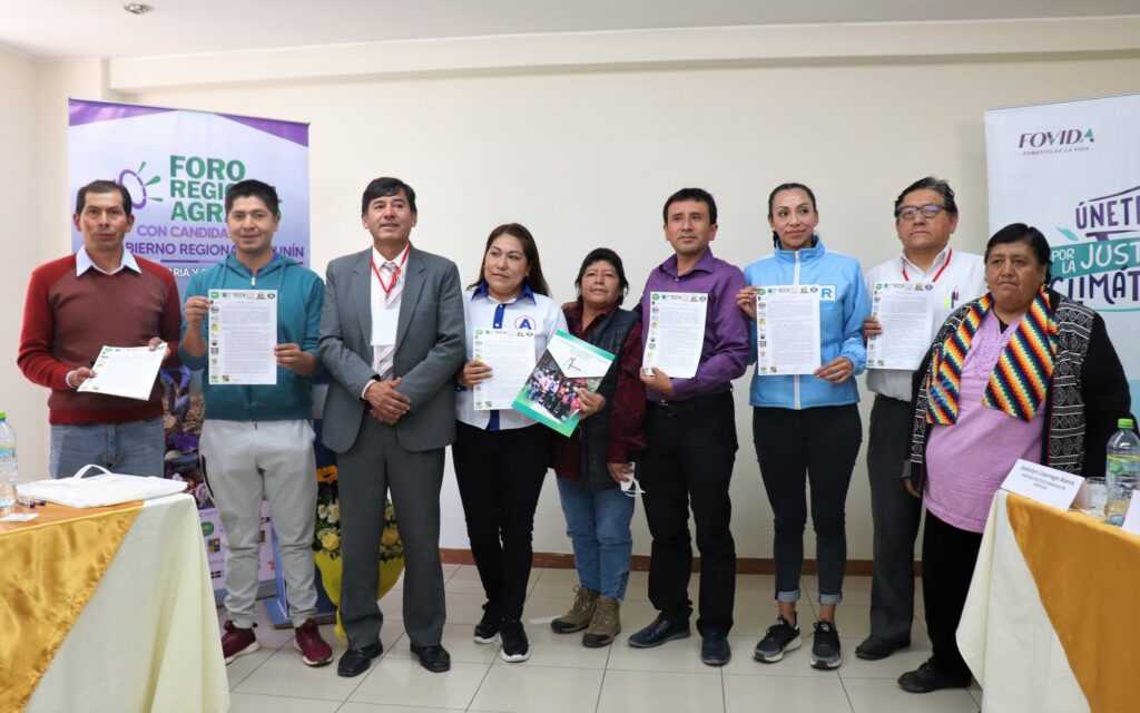 Elecciones GRJ 2022: Candidatos firman Compromiso Agrario y Cambio Climático impulsado por las Organizaciones de Mujeres y Gremios Agrarios con atención en la problemática agraria