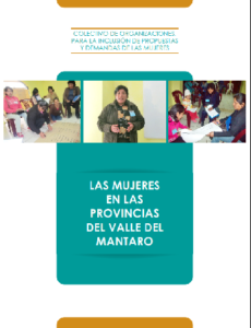 Colectivo de organizaciones para la inclusión de propuestas y demandas de las mujeres-Las mujeres en las provincias del Valle del Mantaro