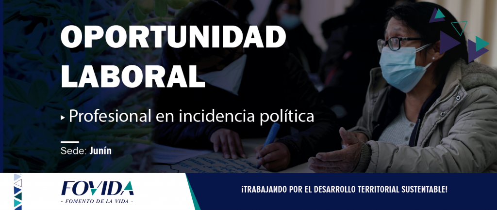 Convocatoria-Junín| Especialista en Incidencia Política