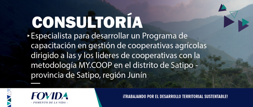 Consultoría| Especialista para desarrollar un Programa de capacitación en gestión de cooperativas agrícolas