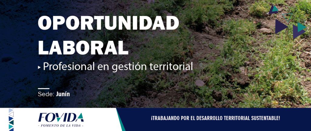 Junín| Profesional en gestión territorial