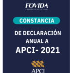 CONSTANCIA DE DECLARACIÓN ANUAL APCI- 2021