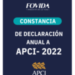 CONSTANCIA DE DECLARACIÓN ANUAL APCI- 2022