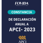 CONSTANCIA DE DECLARACIÓN ANUAL APCI- 2023