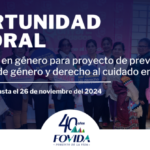 Convocatoria | Especialista en Género para Proyecto Prevención de la Violencia de Género y Derecho al Cuidado