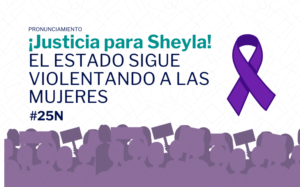 ¡Justicia para Sheyla! EL ESTADO SIGUE VIOLENTANDO A LAS MUJERES