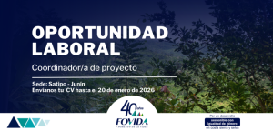 OPORTUNIDAD LABORAL| Satipo: Coordinador/a de proyecto 2026