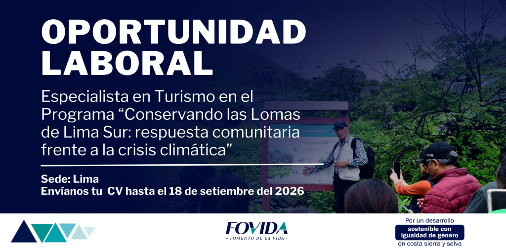 OPORTUNIDAD LABORAL: ESPECIALISTA EN TURISMO